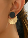Minimalist Geometric Spiral Floral Earrings