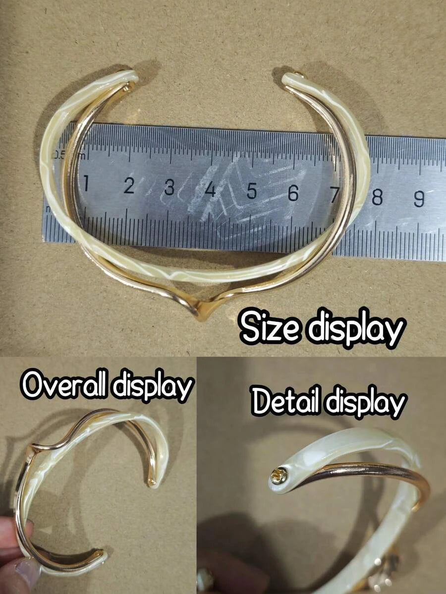 Andkiss Structured Layered Cuff Bangle