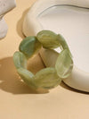 Resin Beaded Wide Cuff Bracelet