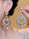Retro Colorful Flower Stud Earrings