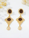 Vintage Palace Asymmetrical Enamel Dangle Earrings