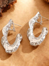 Asymmetrical Geometric Curved Stud Earrings