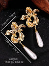 Vintage Floral Pearl Bridal Earrings