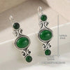Floral Carved Bead Drop Earrings