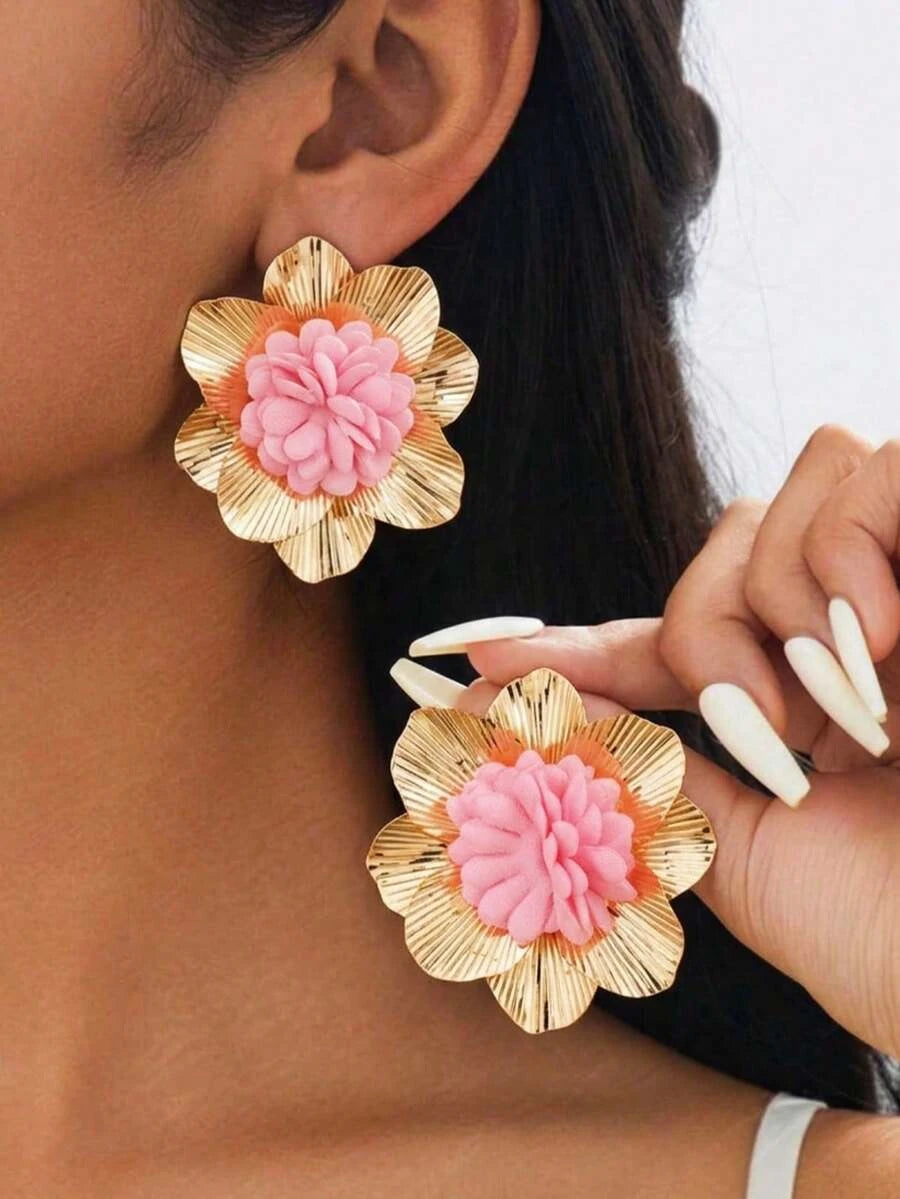 Vintage Floral Pearl Bridal Earrings