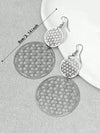 Vintage Hollow Floral Hoop Earrings