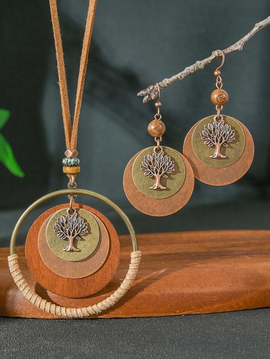 Bohemian Tree of Life Jewelry Set