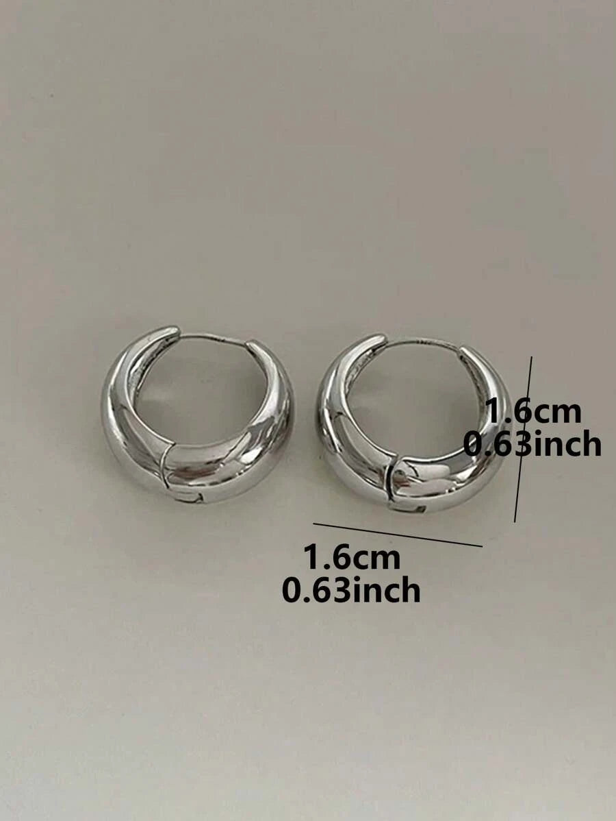 Burgundy Geometric Hoop Earrings