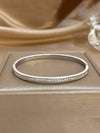 Minimalist Stainless Steel Rhinestone Bracelet
