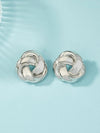 Geometric Old Money Gold Earring Studs