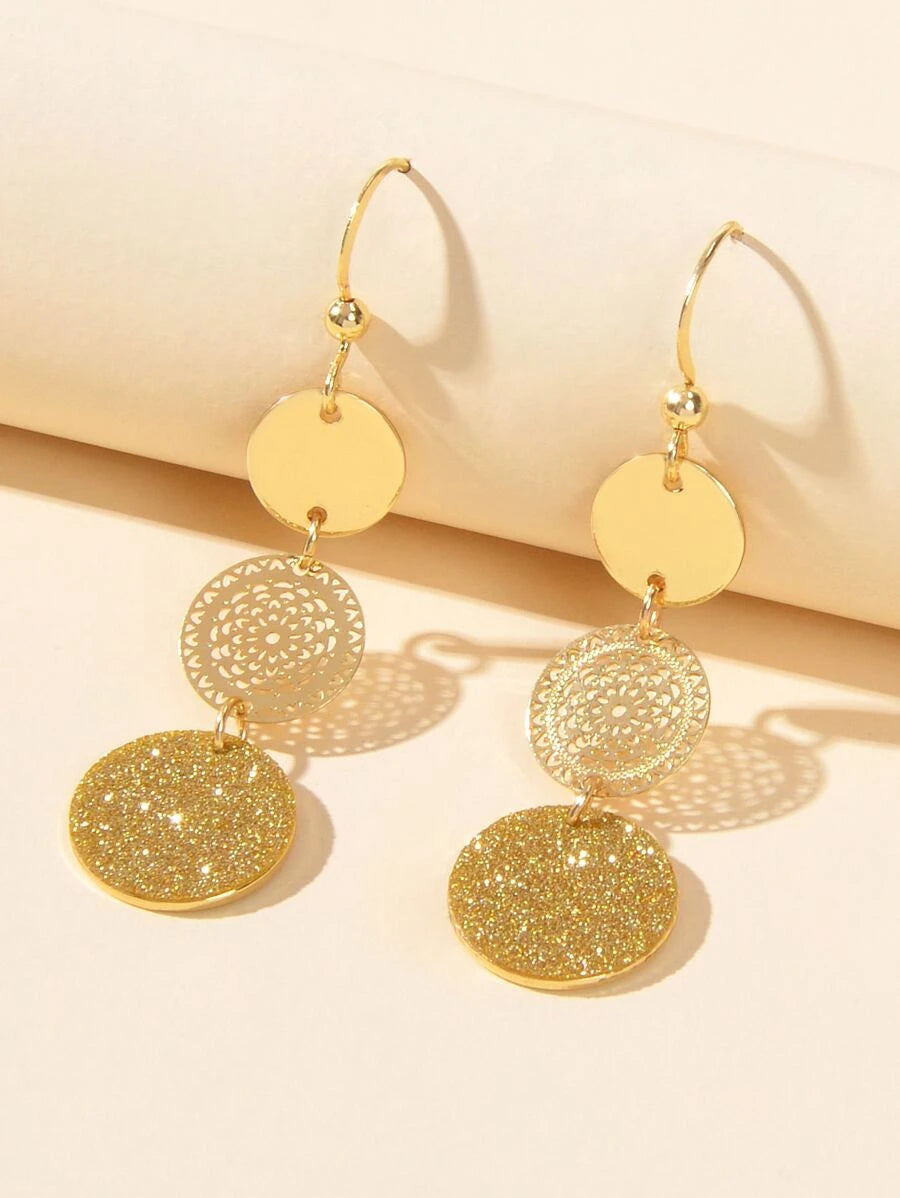 Retro Round Water Drop Earrings