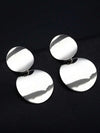 Retro Smooth Metal Circle Earrings