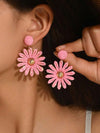 Handmade Raffia Sunflower Earrings