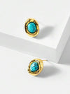 Natural Tiger Eye Stud Earrings