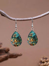Asymmetrical Glass Pattern Drop Earrings