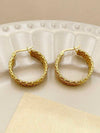 Vintage French C-Shape Hoop Earrings