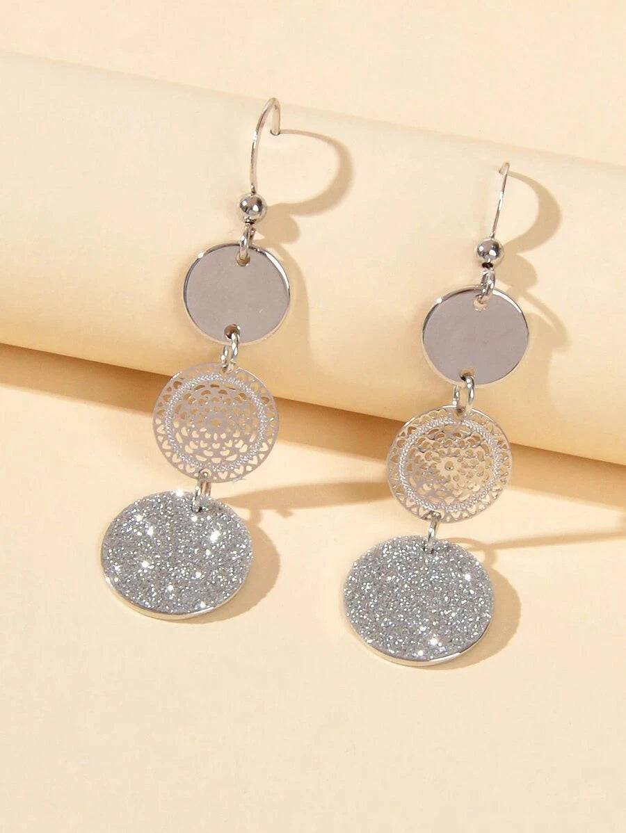 Retro Round Water Drop Earrings