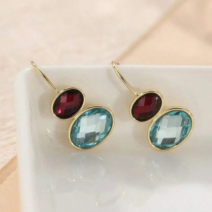 Retro Minimalist Geometric Drop Earrings