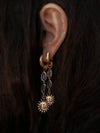 Vintage Gold Moon Drop Earrings
