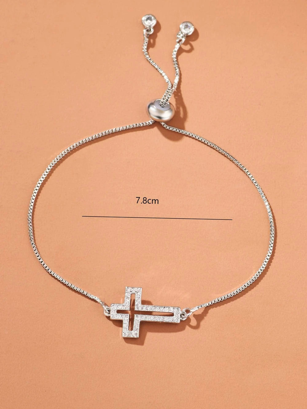 Cubic Zirconia Cross Bracelet