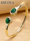 Geometric Green Zirconia Bracelet