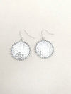 Vintage Hammered Round Pendant Earrings
