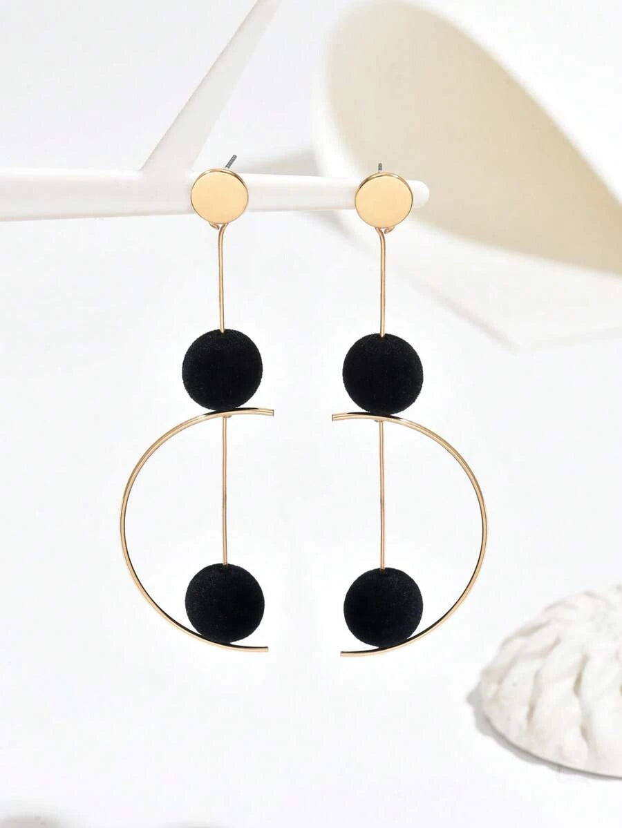 Retro Geometric Rotatable Drop Earrings