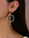 Geometric Multicolor Gemstone Earrings