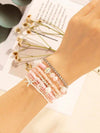Beaded Crystal Starfish Beach Bracelet Set