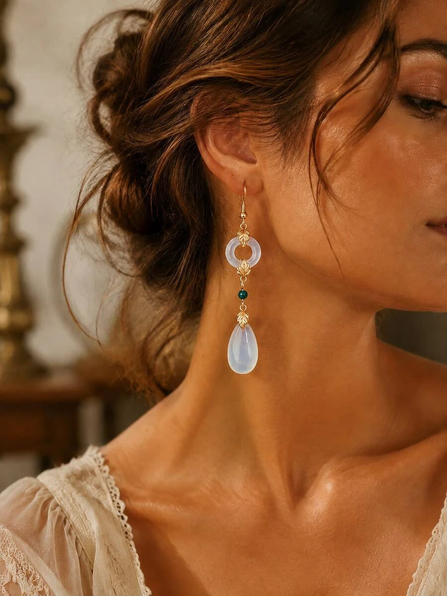 Chinese Retro Hollow Round Earrings