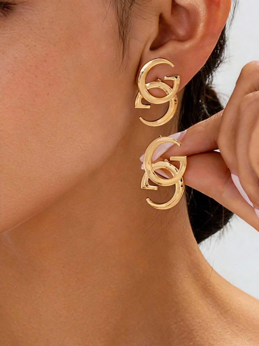 Minimalist Hollow Metal Statement Earrings