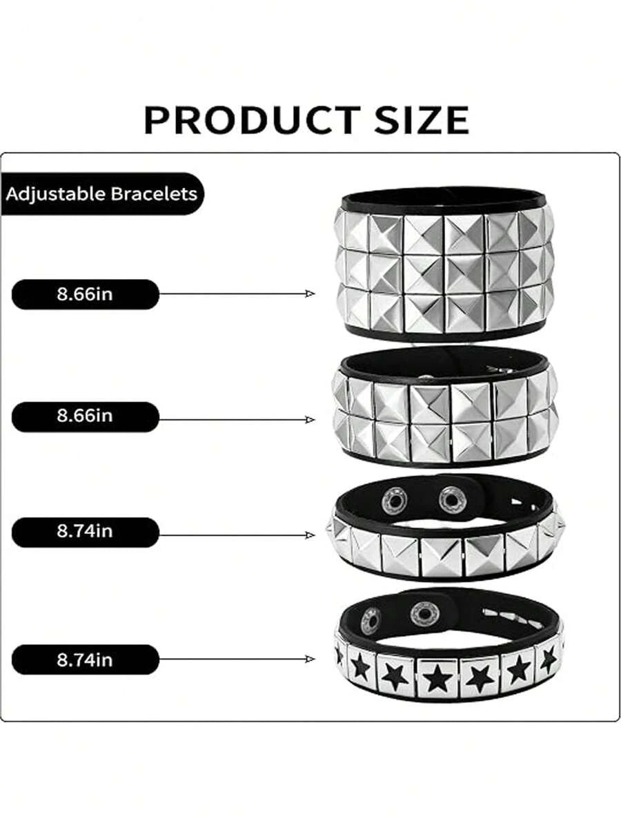 Punk Rock Studded Leather Bracelet