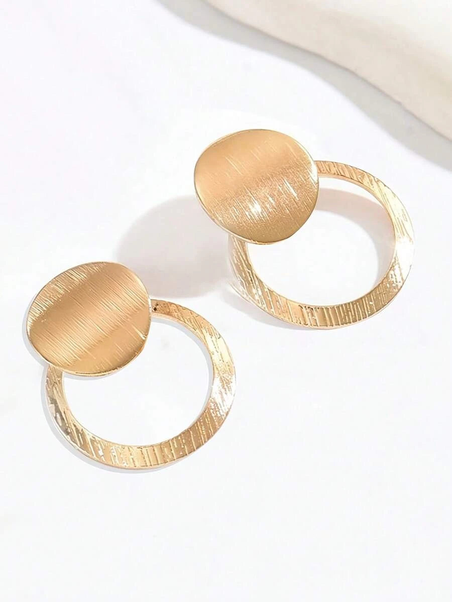 Minimalist Geometric Spiral Earrings