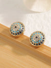 Vintage Vibe Zirconia Evil Eye Stud Earrings