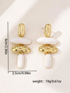 Exaggerated Asymmetric Geometric Enamel Dangle Earrings