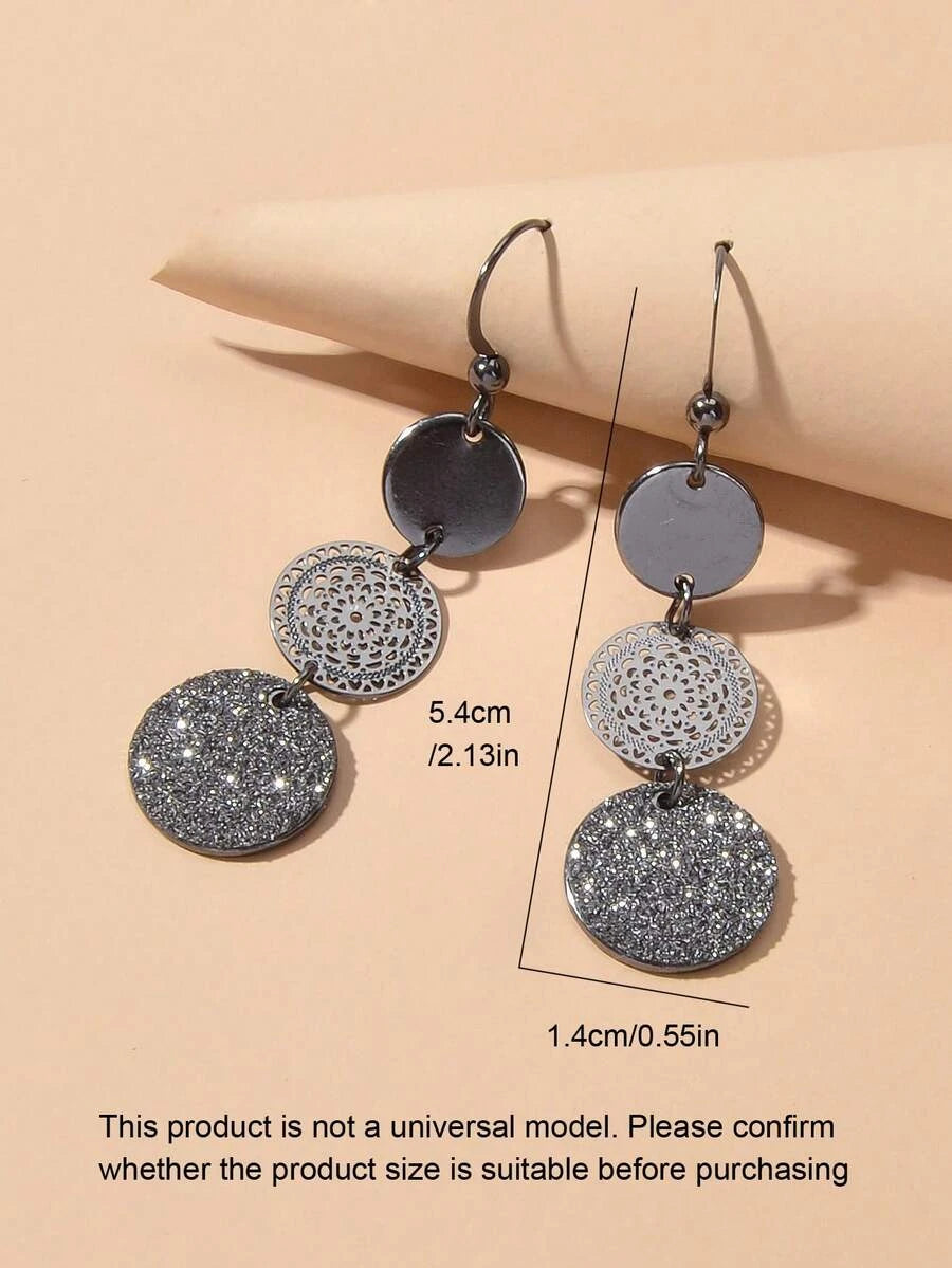Retro Round Water Drop Earrings