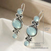 Floral Carved Bead Drop Earrings