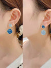 Two Tone Drop Earrings