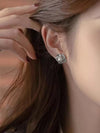 Minimalist Geometric Faux Pearl Earrings
