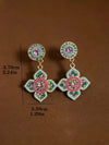 Retro Colorful Flower Stud Earrings