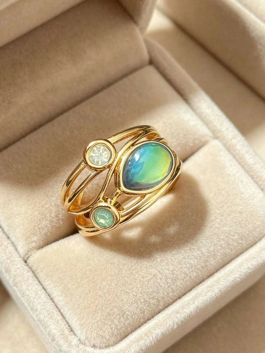 Vintage Moonstone Gold Statement Ring