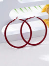 Vintage Red Spray Painted Hoop Earrings