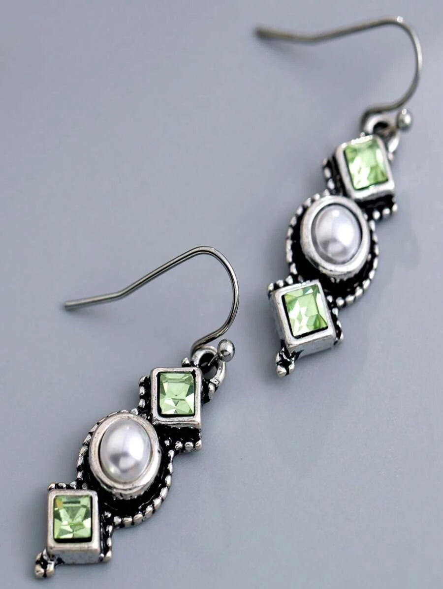 Vintage Asymmetric Geometric Drop Earrings