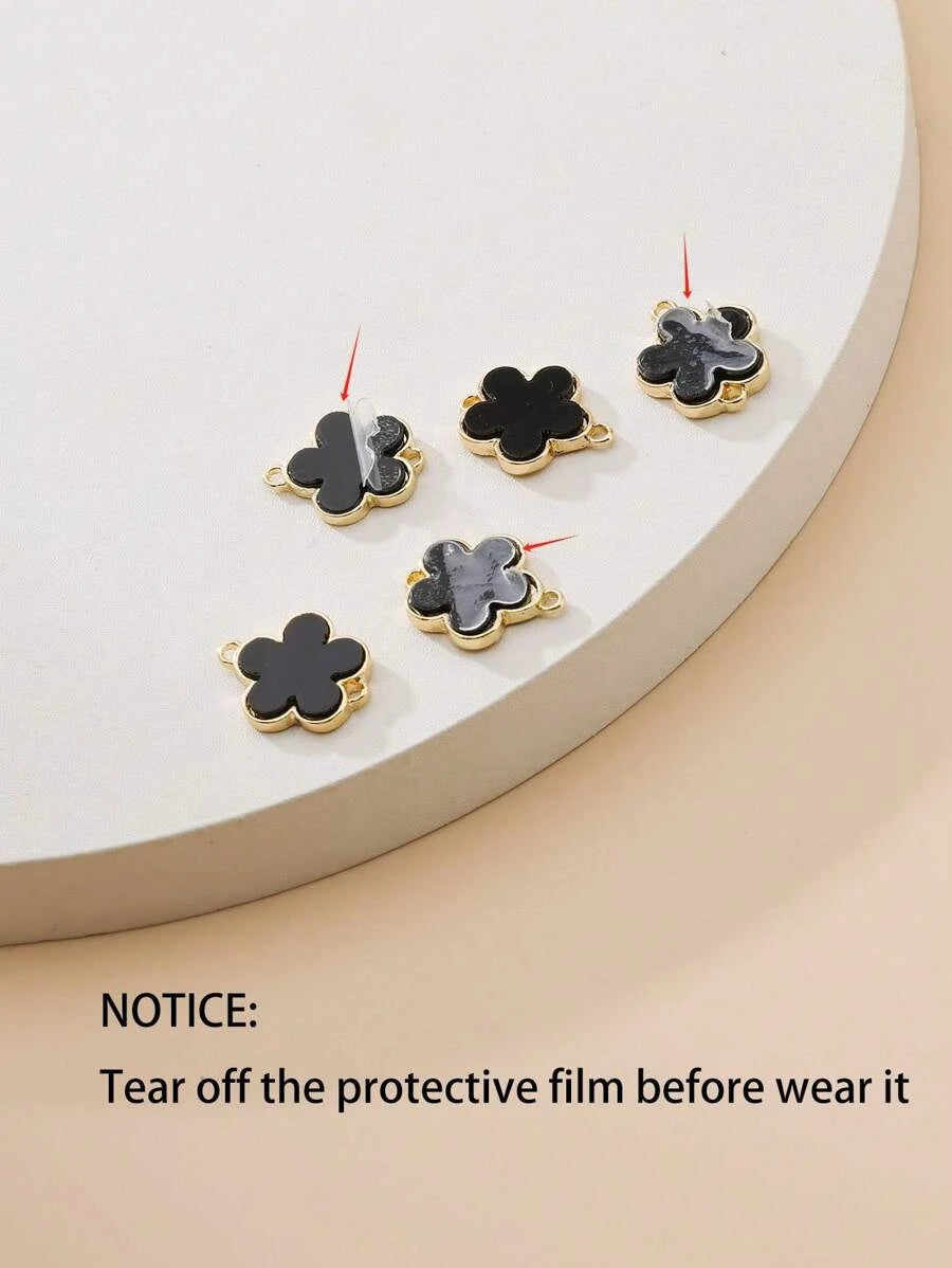 Metal Lucky Clover Pendant Earrings