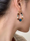 Retro Beaded Hoop Earrings