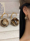 Leopard Print French Retro Ear Clips