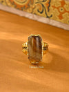 Bohemian Agate Gold Ring