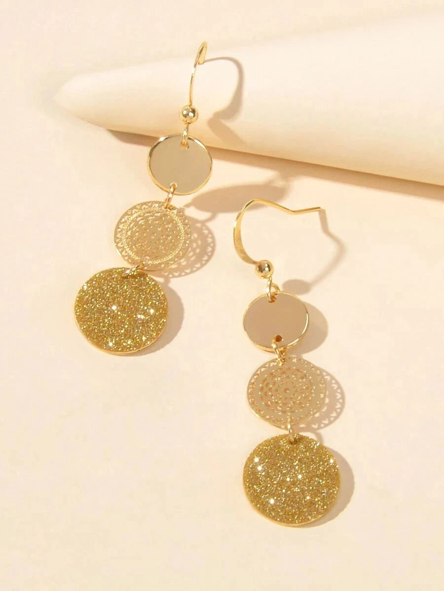 Retro Round Water Drop Earrings