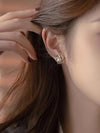 Minimalist Geometric Faux Pearl Earrings