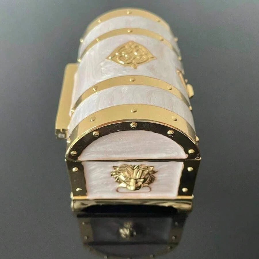 Vintage Metal Jewelry Chest